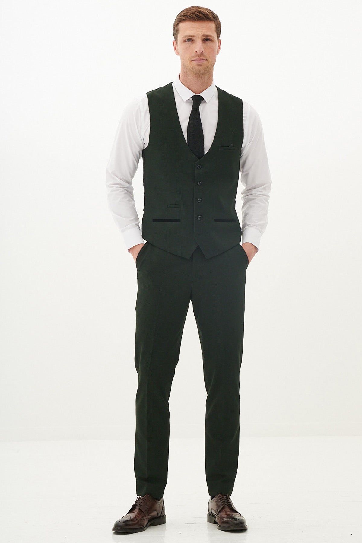 BROMLEY Olive Green Check Suit - Official Cardiff City F.C. Collection (As Worn By Karlan Grant) | Perfect for Match Days, Weddings & Formal Events