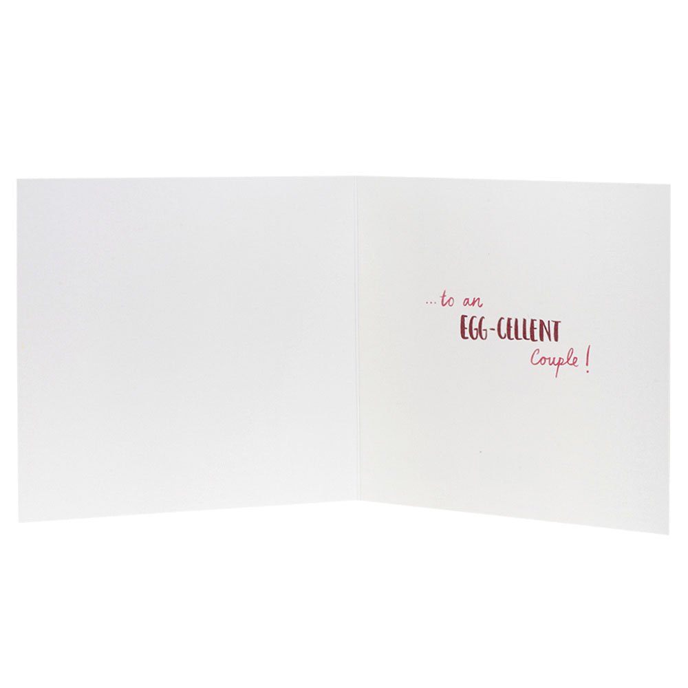 Hallmark 'Egg-Cellent Couple' Anniversary Card - Medium Square Greeting Card for Couples | Perfect for Anniversaries, Weddings & Romantic Occasions