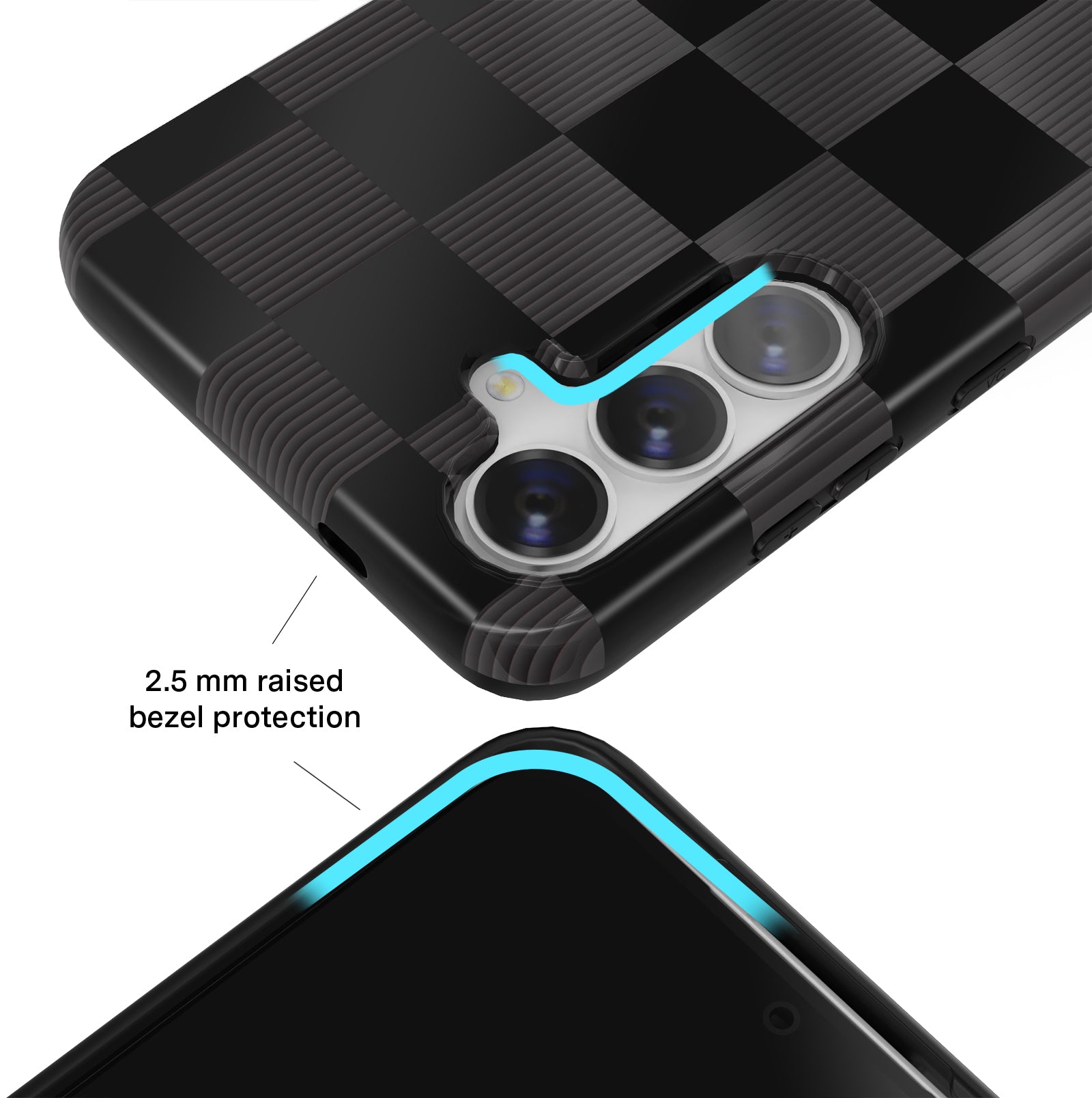 Noir Vibe Checkered Samsung Phone Case - Stylish Protective Cover for Samsung Galaxy (Model Specific) | Perfect for Everyday Use, Work & Travel