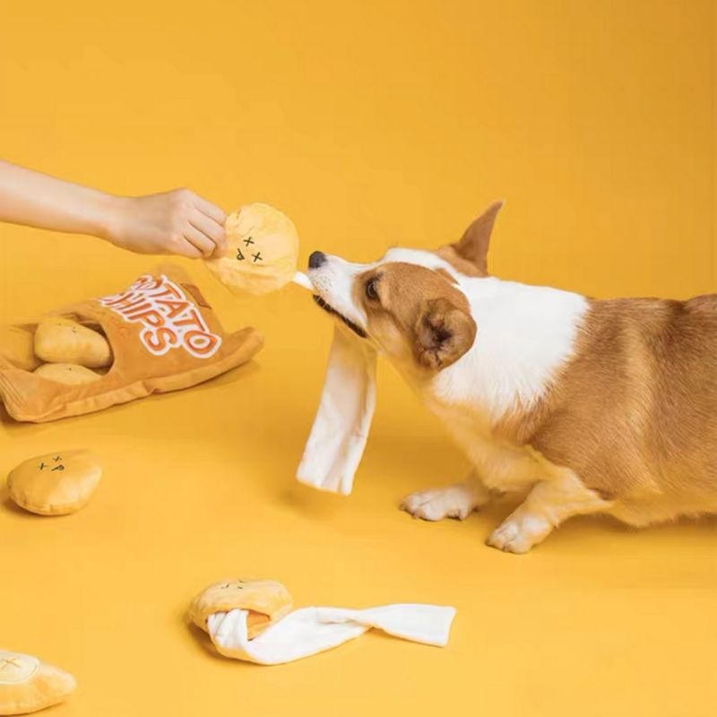 Ear Planet Potato Chips Enrichment Toy for Small Pets - Fun Chew Toy for Hamsters, Guinea Pigs & Rabbits - Perfect for Cage Entertainment & Dental Health