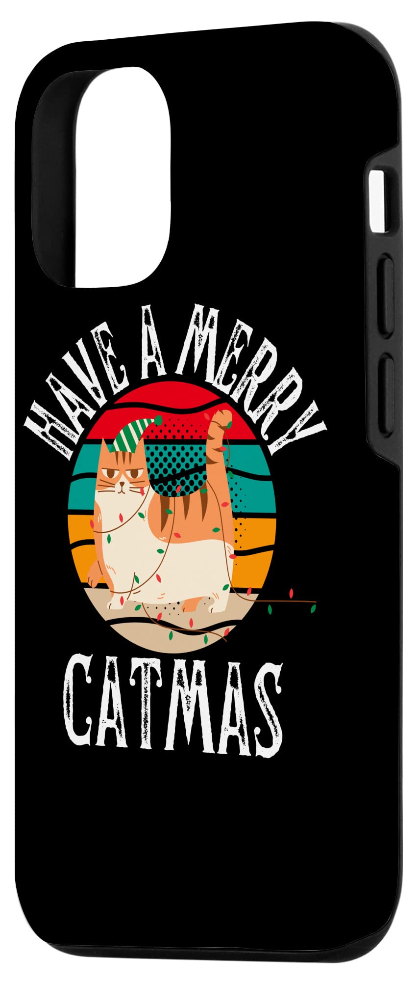 iPhone 12/12 Pro Christmas Cat Lover Pajama Case - Funny Holiday Phone Cover for Cat Enthusiasts | Perfect Gift for Christmas, Cozy Nights & Cat-Themed Parties