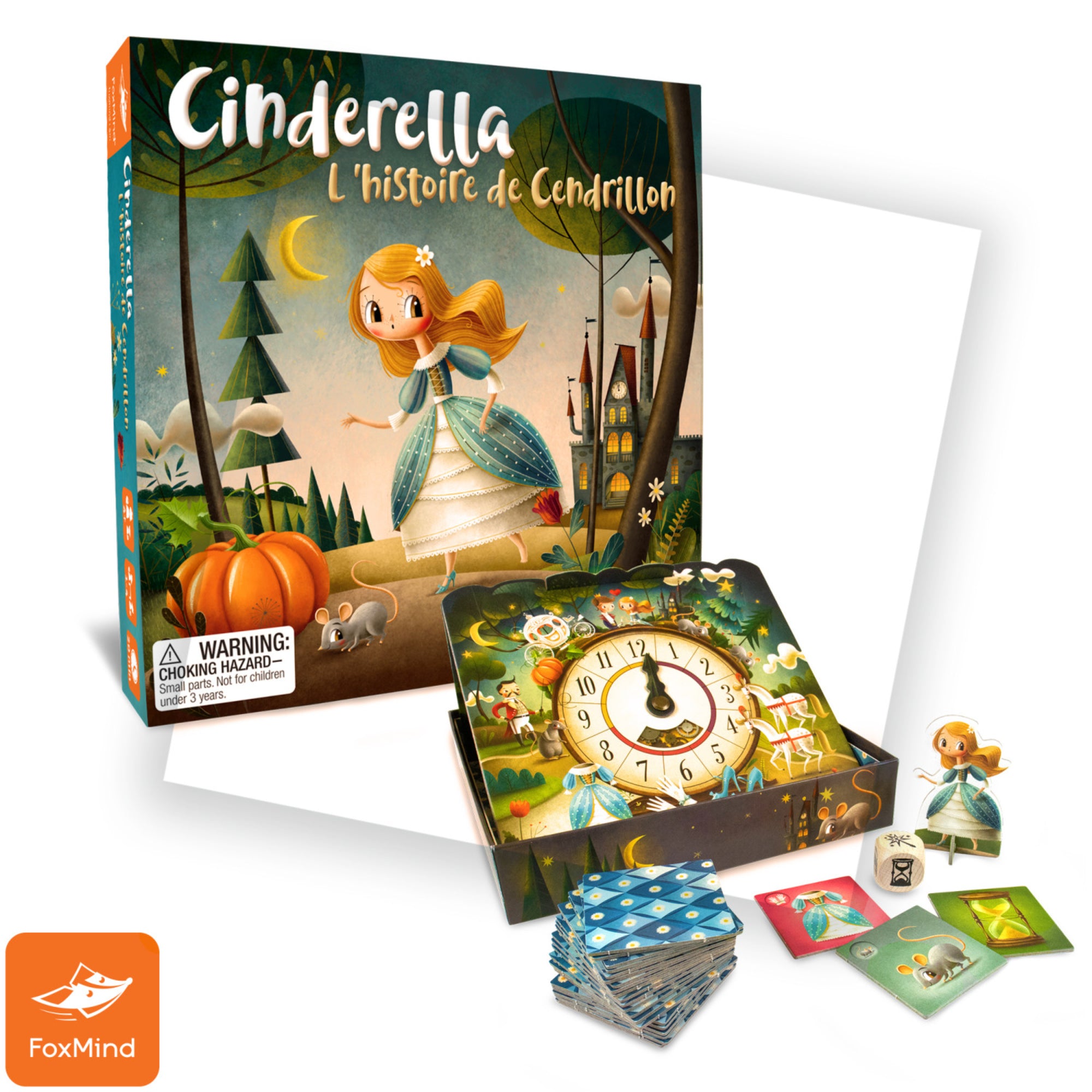 FoxMind Cinderella Memory Board Game - Cooperative Fairy Tale Adventure for Kids & Family Game Night - Perfect for Birthday Parties & Indoor Activities