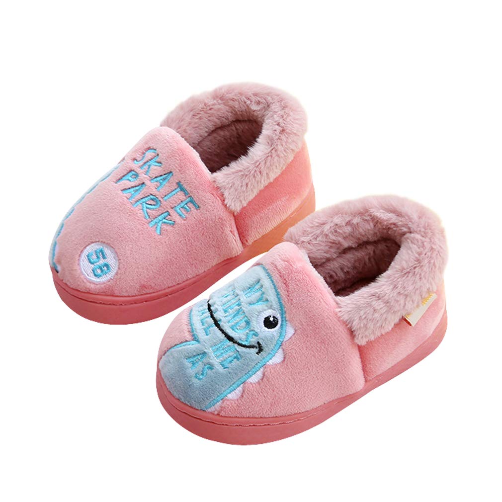 **Warm Fluffy Dinosaur House Slippers for Toddler Boys & Girls - Cozy Indoor Shoes for Kids - Perfect for Winter, Playtime & Home Comfort**