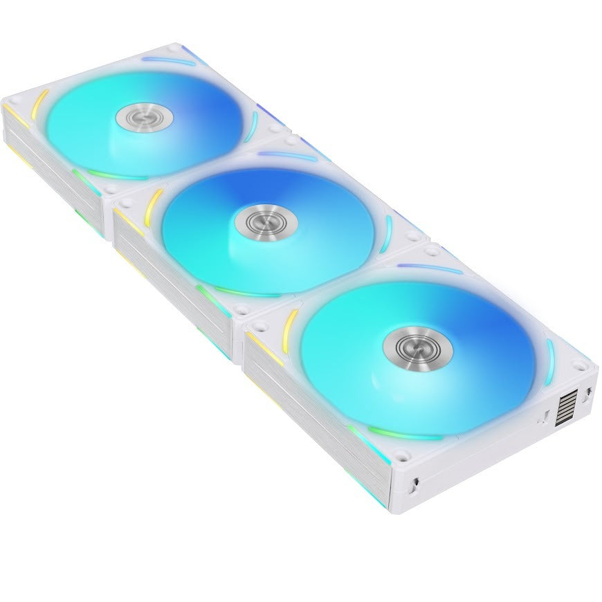 Lian Li UNI FAN AL120 V2 Triple Pack 120mm RGB PWM PC Case Fans with Controller - Black/White (UF-AL120V2-3B/UF-AL120V2-3W) - High Airflow Cooling for Gaming PC Builds & Custom Water Cooling Systems