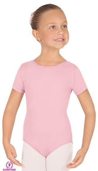 Eurotard Kids Microfiber Short Sleeve Leotard - Ballet Dance Gymnastics Performance Wear for Girls & Toddlers