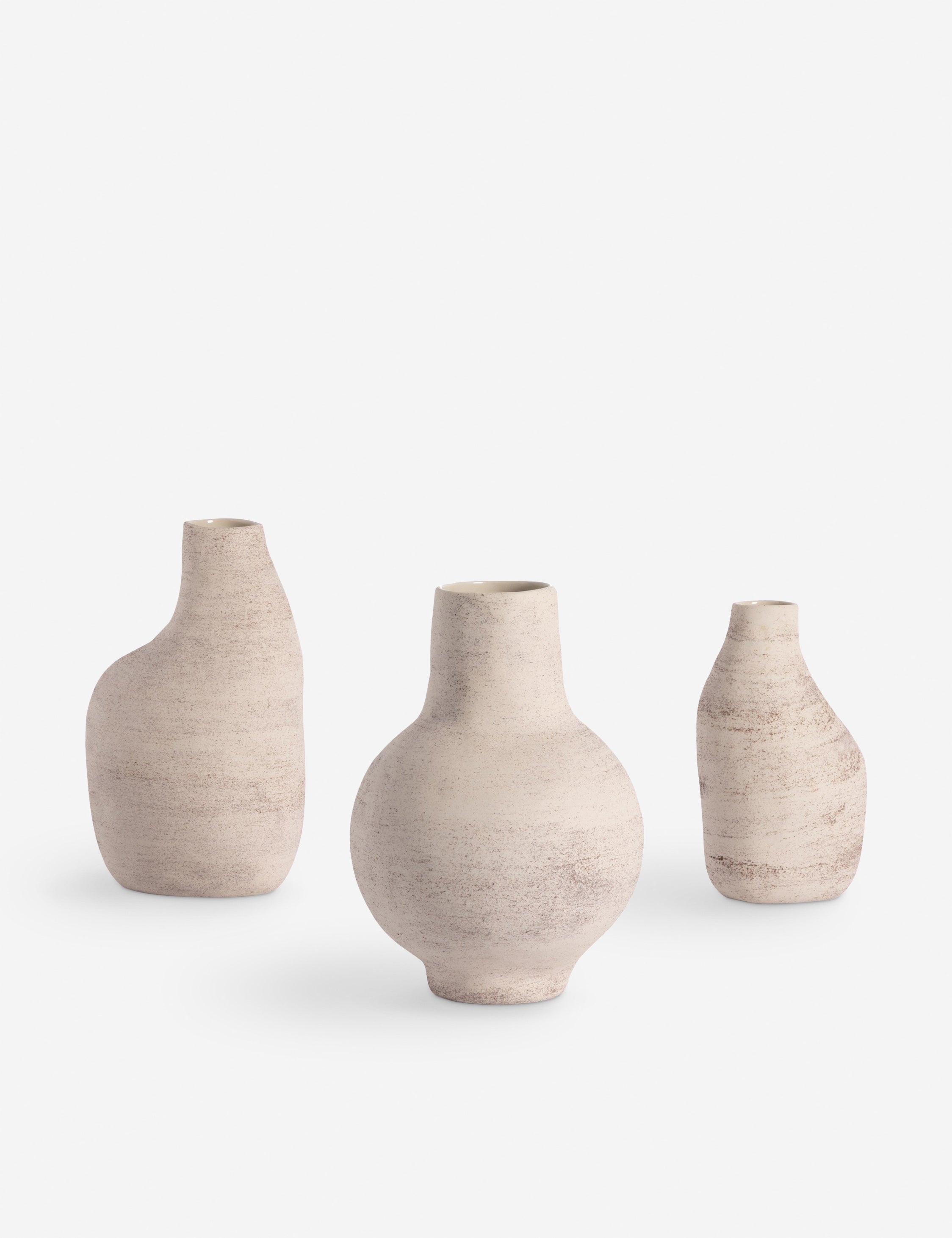 Adino Decorative Vases Set of 3 - Modern Ceramic Flower Vases for Home Decor, Living Room, Dining Table Centerpiece - Perfect for Wedding, Housewarming & Interior Design Gifts