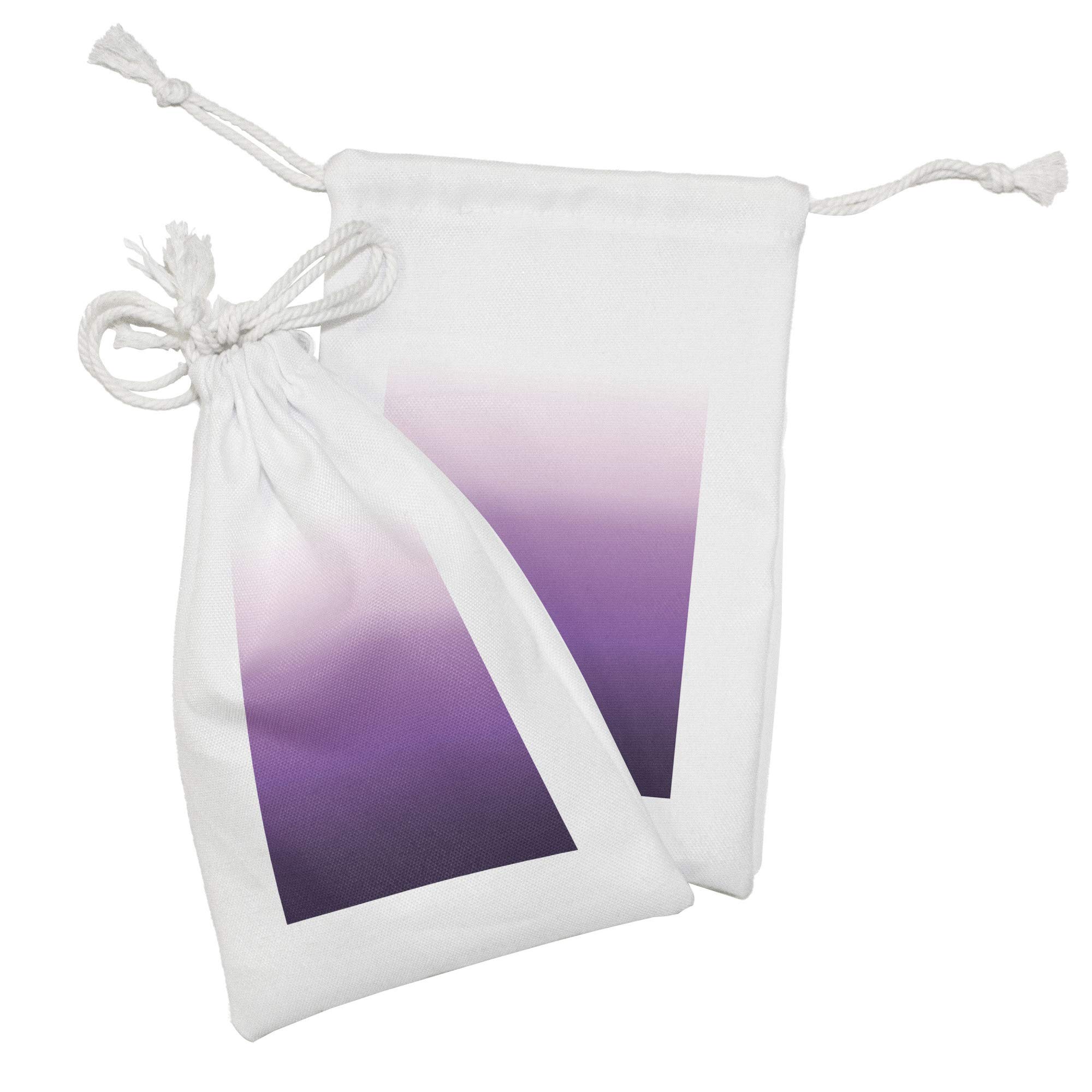 Ambesonne 2-Pack Ombre Fabric Pouches with Gradual Color Change - Modern Abstract Design Small Drawstring Bags (9