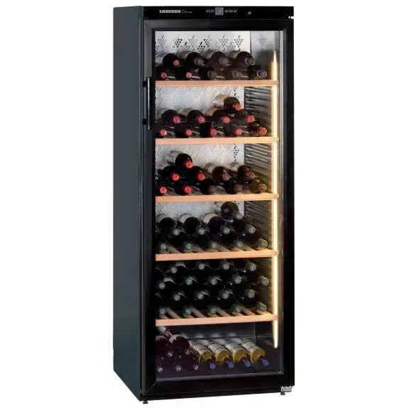 Liebherr 168 Bottle Dual Zone Wine Cooler Refrigerator - Black - Perfect for Home Bars, Restaurants, and Wine Cellars