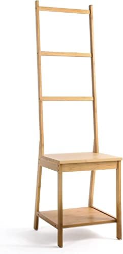 Wooden Freestanding Multi-Tier Towel Rack Stand with Shelf - Bathroom, Bedroom, Gym & Kitchen Towel Holder - Perfect for Organizing Hand Towels, Bath Towels & Decorative Storage