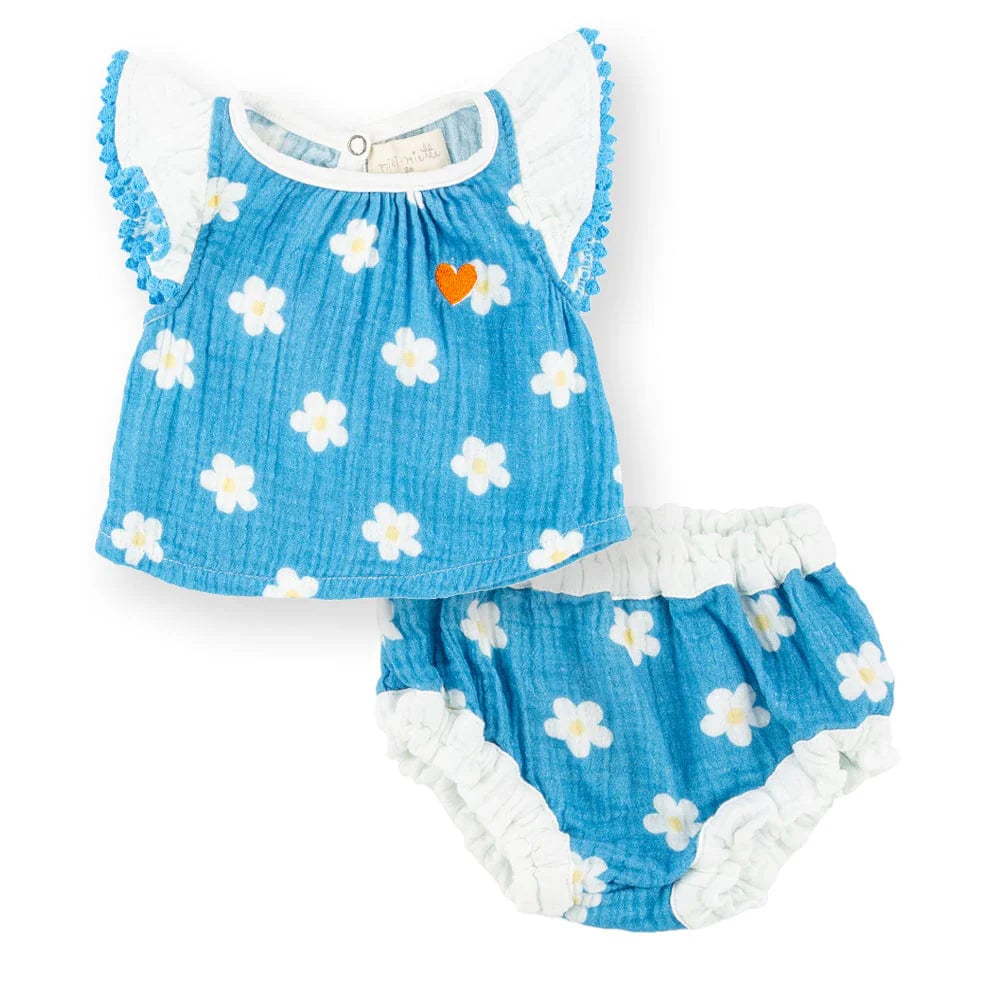 Miki Miette Yasi Bloomser Set in Love & Daisies - Floral Lace Bralette & Panty Set for Women | Romantic Lingerie for Date Night & Special Occasions
