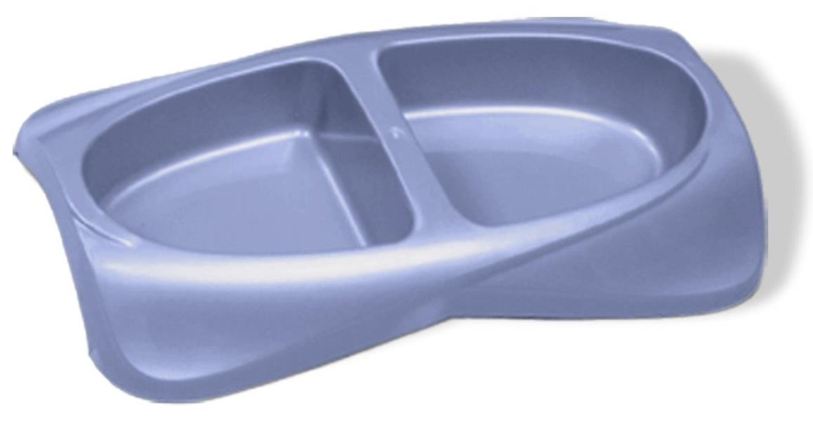 Van Ness Lightweight Double Plastic Pet Bowl for Dogs and Cats - Perfect for Travel, Camping, and Everyday Feeding at Home