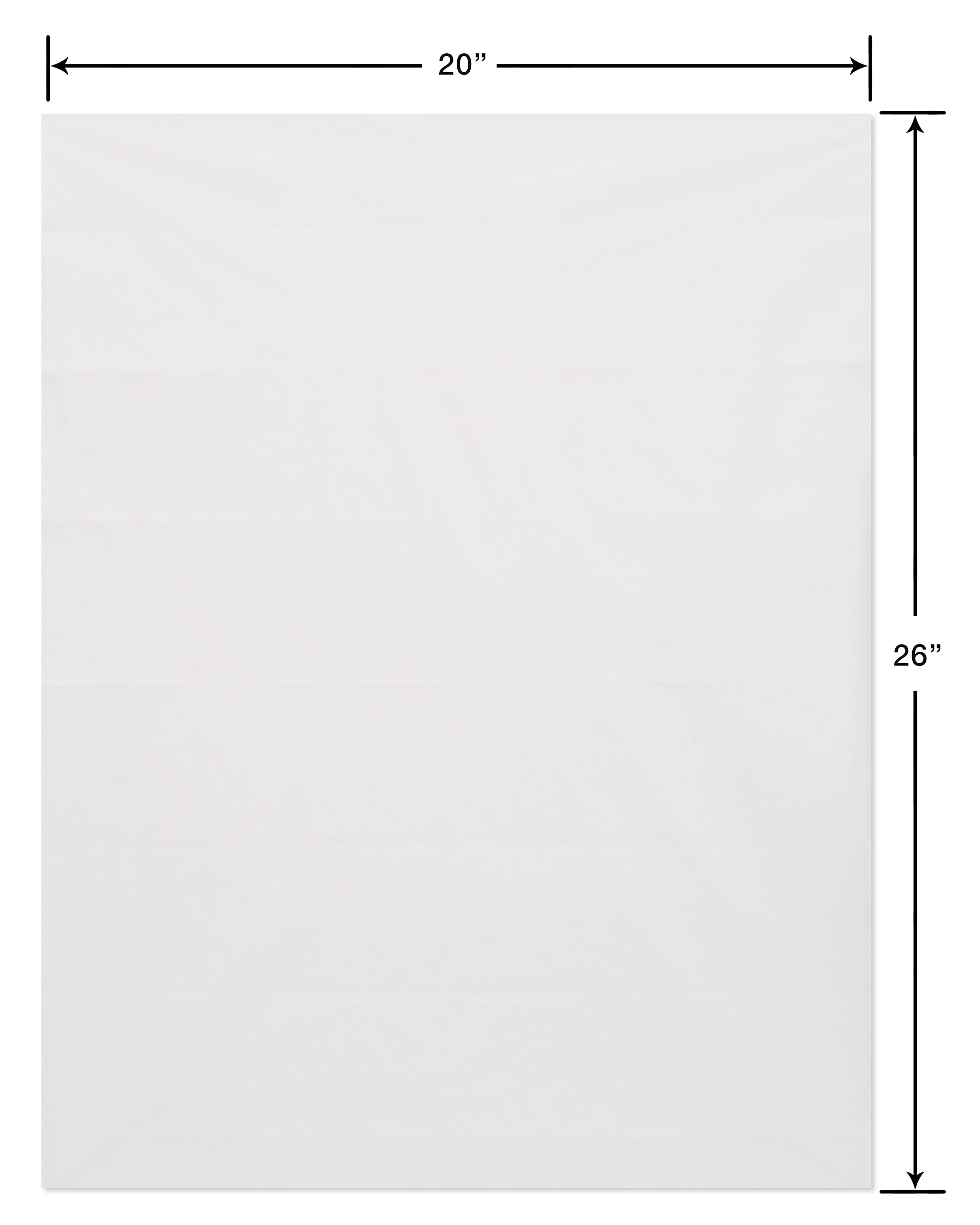 Premium 8-Sheet White Tissue Paper for Gift Wrapping, Valentines, Birthdays, DIY Crafts - Bulk Pack for Party Decorations, Floral Arrangements & Home Decor