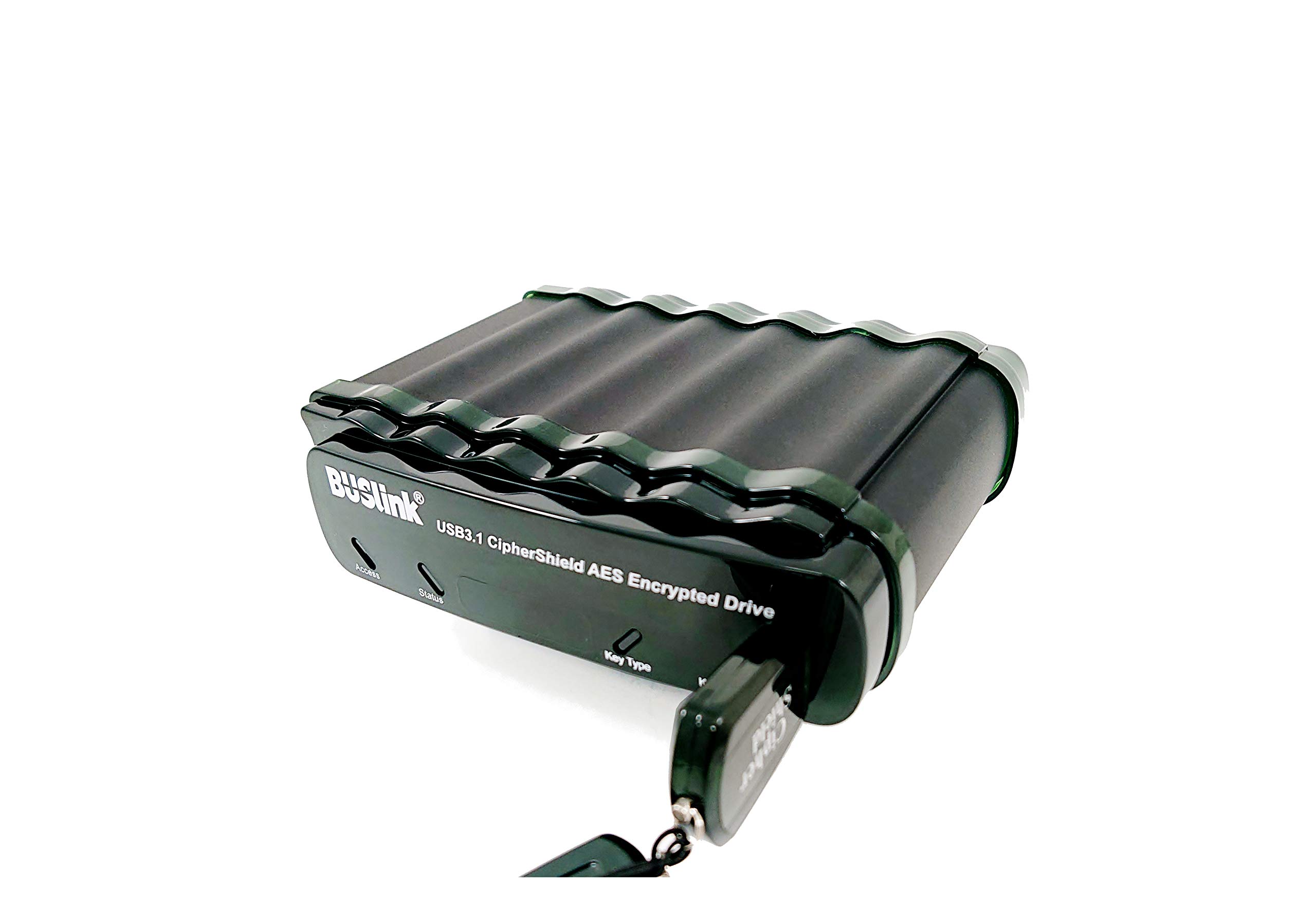 BUSlink CipherShield 256-bit AES Encrypted USB-C SSD - 7.6TB Portable External Hard Drive with FIPS 140-2 Level 2 & HIPAA Compliance - USB 3.1 Gen 2/eSATA Hardware Encryption - Perfect for Secure Data Storage, Business Use & HIPAA Compliance