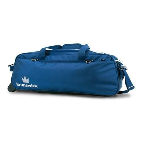 Brunswick Combat Blue Triple Tote Bowling Bag - Premium 3-Ball Bowling Bag for Men & Women - Durable Sports Equipment for League Play & Practice Sessions