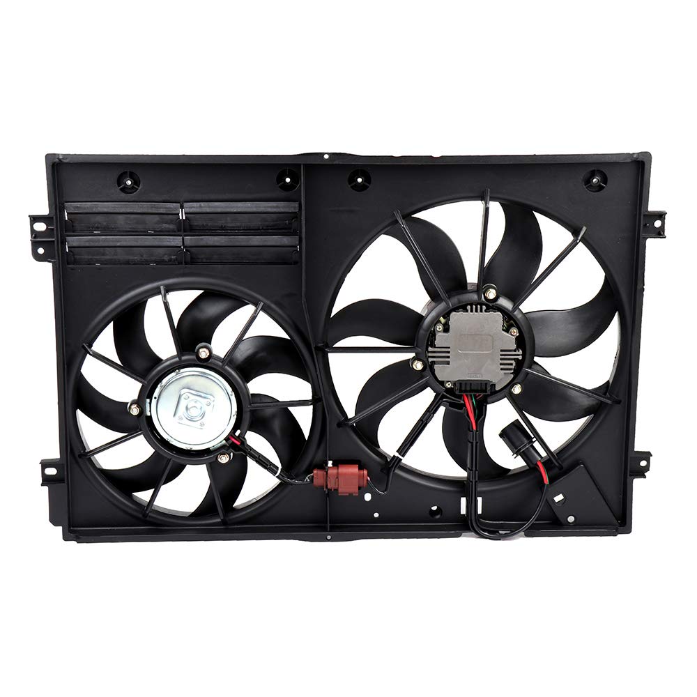 ECCPP AC A/C Condenser Radiator Cooling Fan Replacement Compatible with VW Beetle Cabrio, Golf Sport Wagen, Jetta, Passat, Rabbit - Perfect for Summer Road Trips & Engine Cooling Maintenance