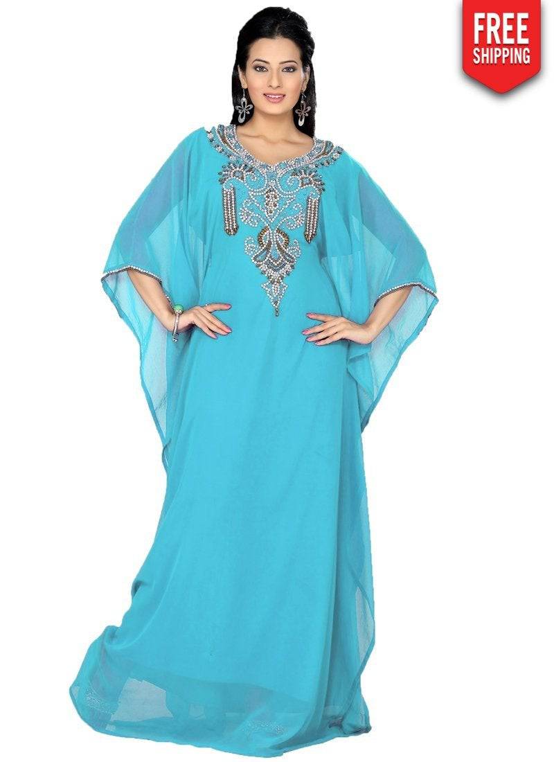 Elegant Embroidered Islamic Kaftans for Women - Modest Muslim Dresses - Perfect for Eid, Ramadan & Special Occasions