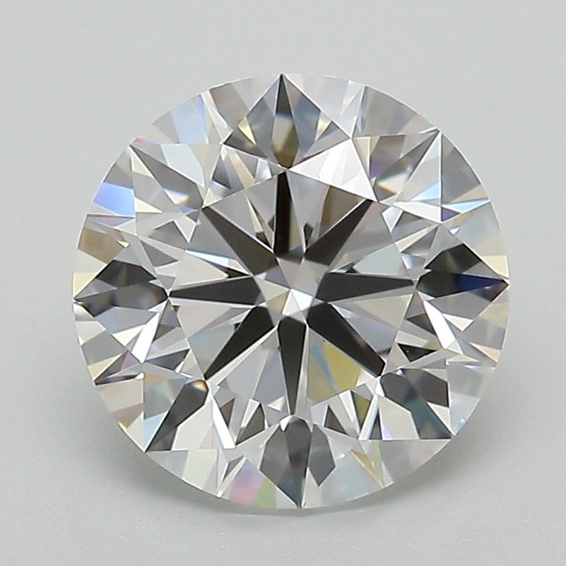 2.52 Carat E Color VVS2 Clarity Round Lab-Grown Diamond for Engagement Rings & Fine Jewelry