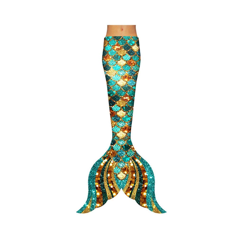 XL Girls Mermaid Tail Bikini Swimsuit - Swimwear for Kids, Cosplay Costume & Pool Party Outfit | Adjustable & Comfortable for Beach, Water Park & Summer Activities (Style 1, Tailored Size)