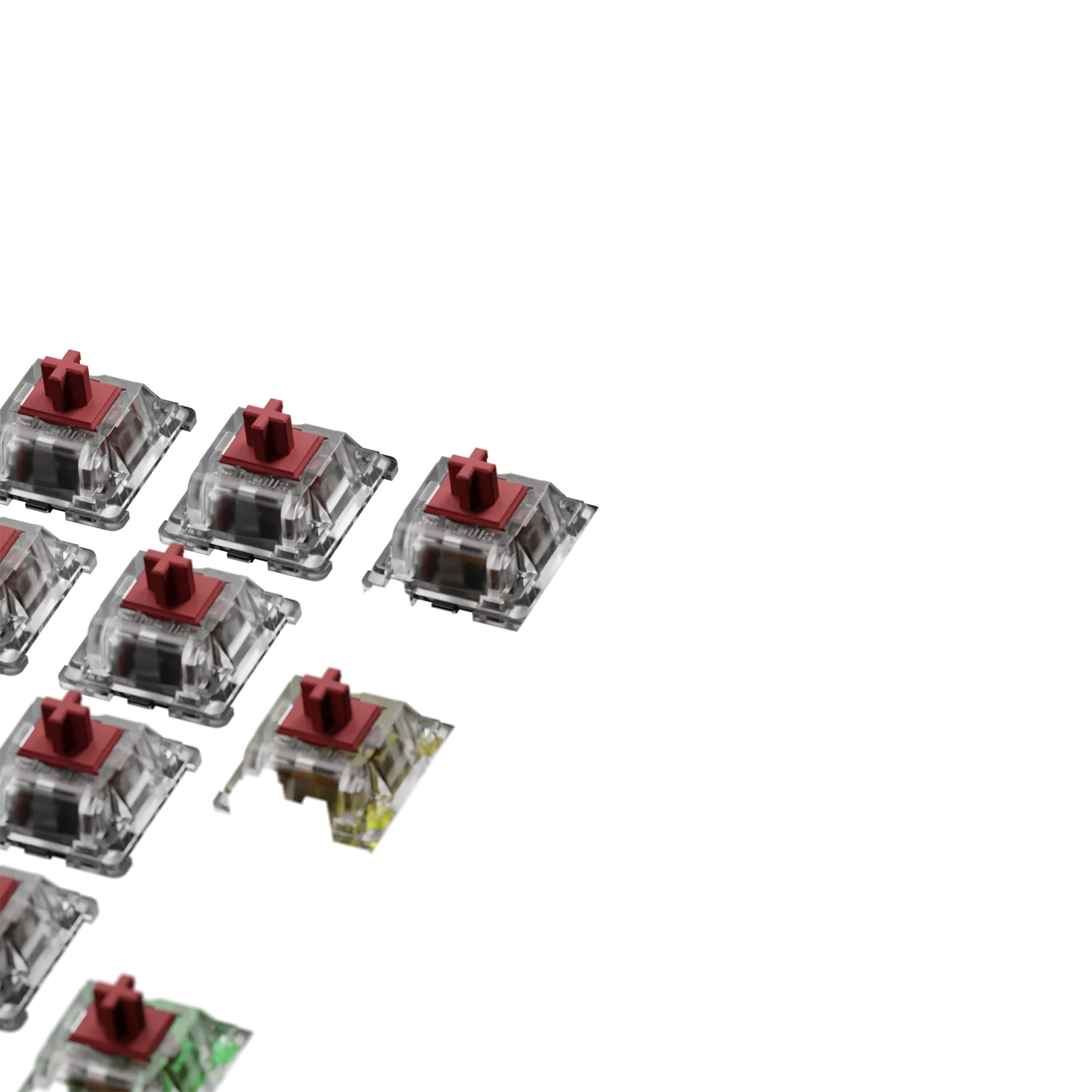 Glorious Fox Heavy MX 100 ISO Mechanical Keyboard Switches - Premium Gaming & Typing Key Switches for Mechanical Keyboards (100 Pack) - Perfect for Esports, Programming & Office Work