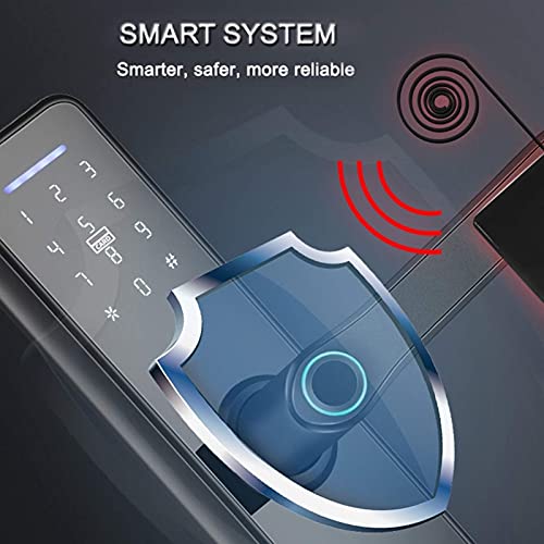 EBTOOLS Smart Fingerprint Door Lock - Keyless Entry with Touchscreen, Mechanical Keys, IC Card & Tuya App Access - Secure Digital Front Door Lock for Home & Office Use