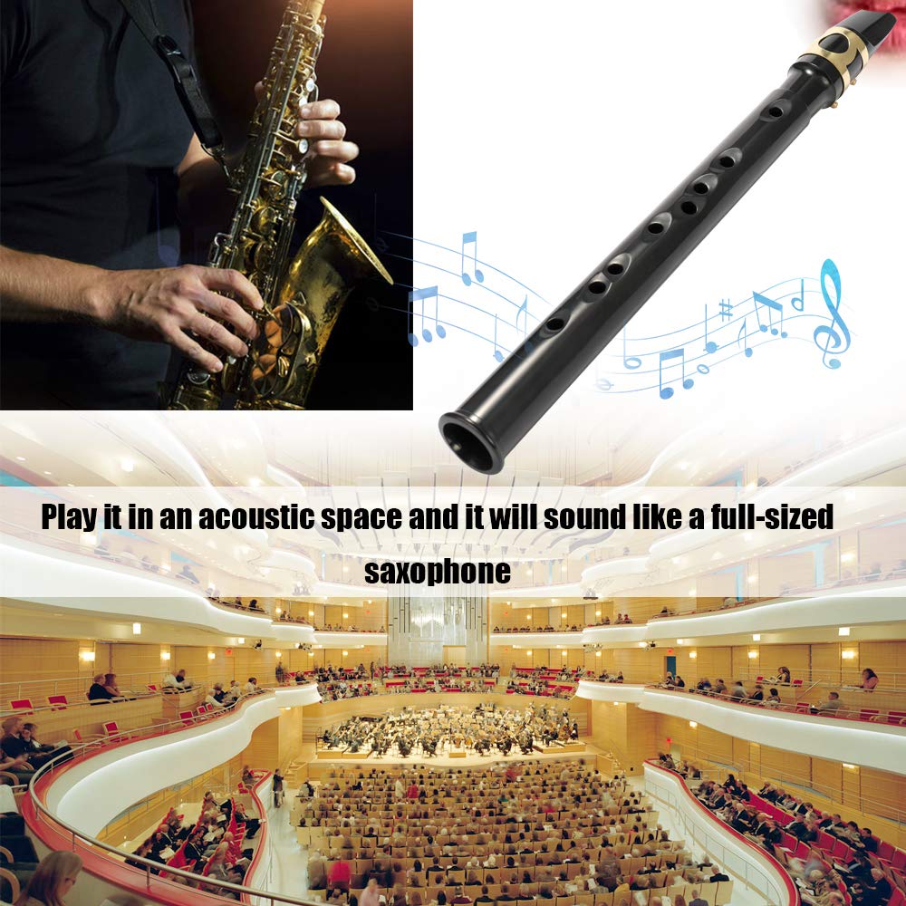Portable Mini Saxophone with Carrying Case - Pocket Sax for Beginners & Professionals - Perfect for Travel, Practice & Live Performances