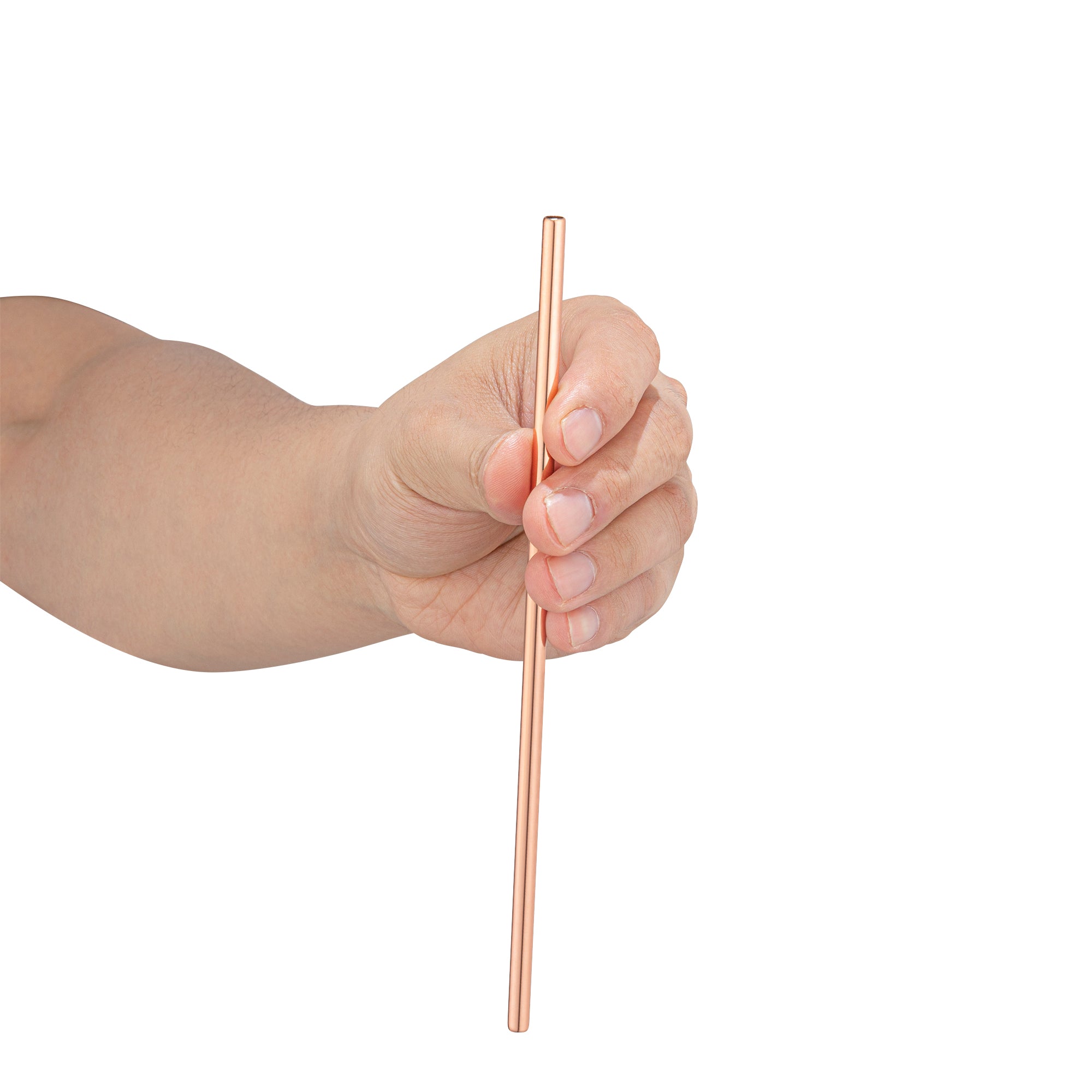 Eco-Friendly Copper Plated Stainless Steel Straws - 7.5 Inch Reusable Drinking Straws (2-Pack) - Perfect for Smoothies, Cocktails & Iced Coffee at Home or Cafe