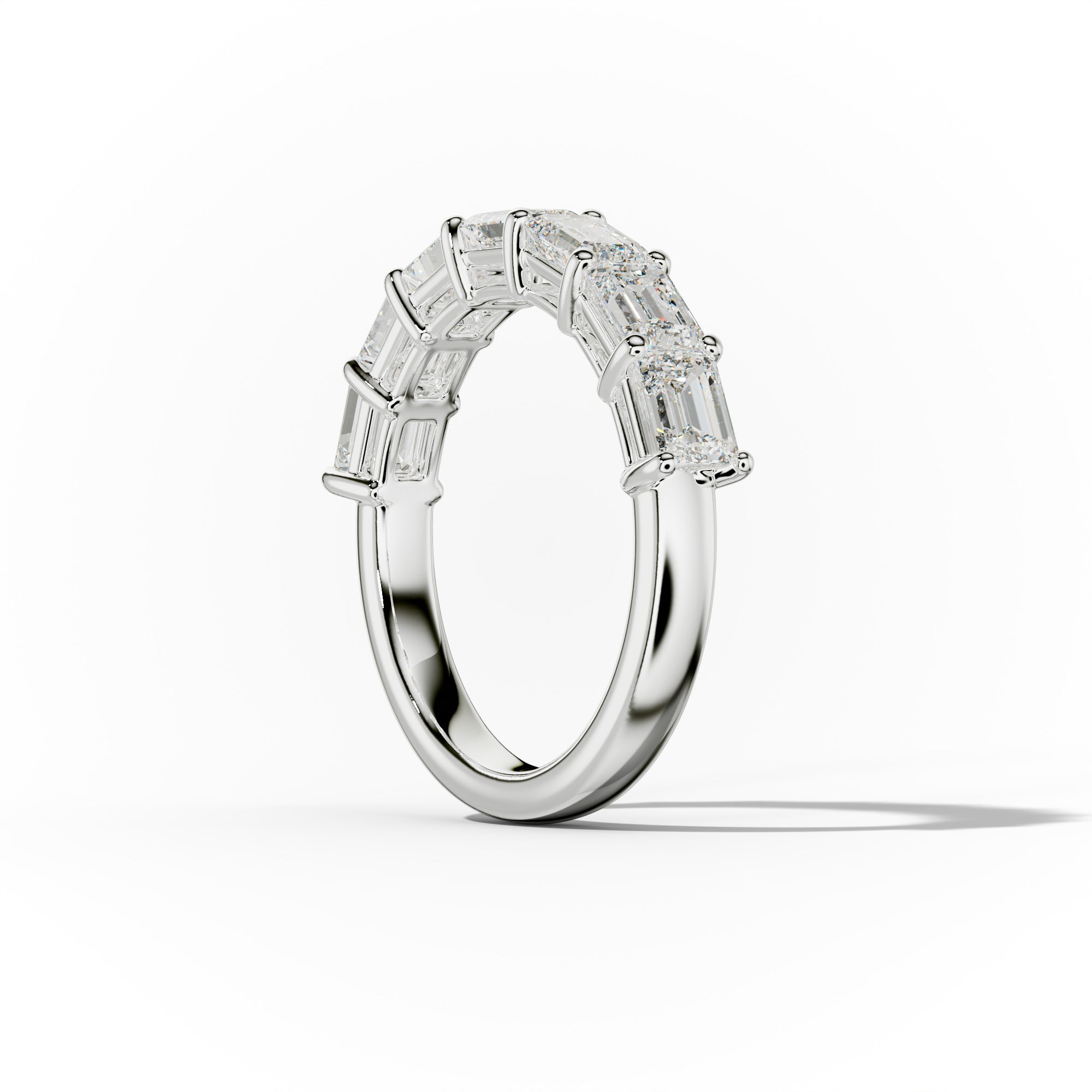 2 Carat East West Emerald Cut Diamond Anniversary Band - Elegant Wedding Ring for Women, Perfect for Anniversaries, Engagements & Special Occasions