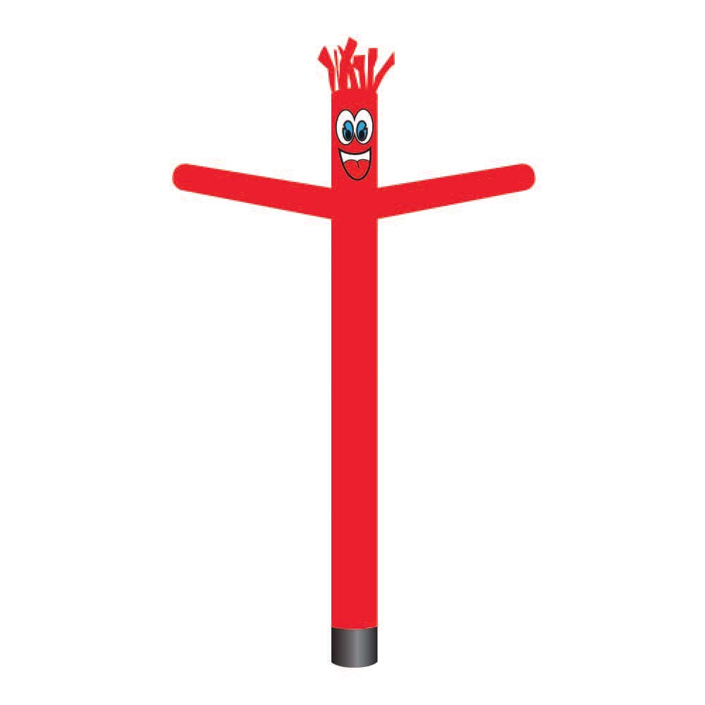 20ft Inflatable Tube Man Air Powered Dancer - Solid Red Color Waving Puppet with 1HP 2 Speed Blower - Outdoor Advertising, Car Dealerships, Grand Openings & Party Decorations
