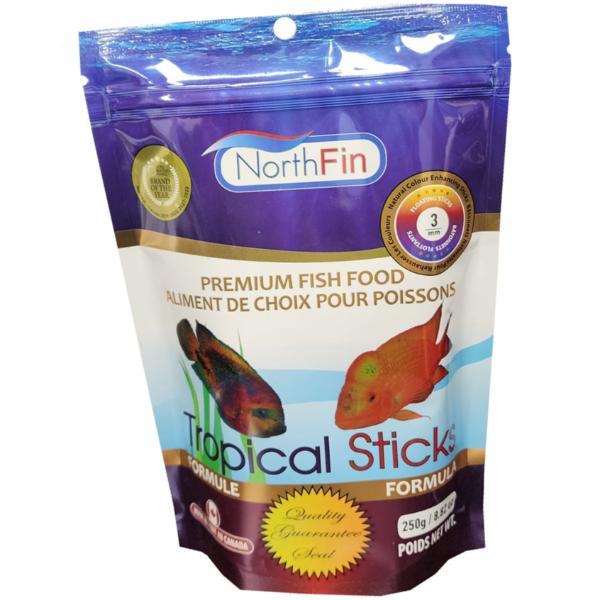 Premium NorthFin Tropical Sticks Fish Food - High Protein Floating Pellets for Tropical Fish, Cichlids & Discus - Ideal for Aquarium, Pond & Freshwater Fish Feeding