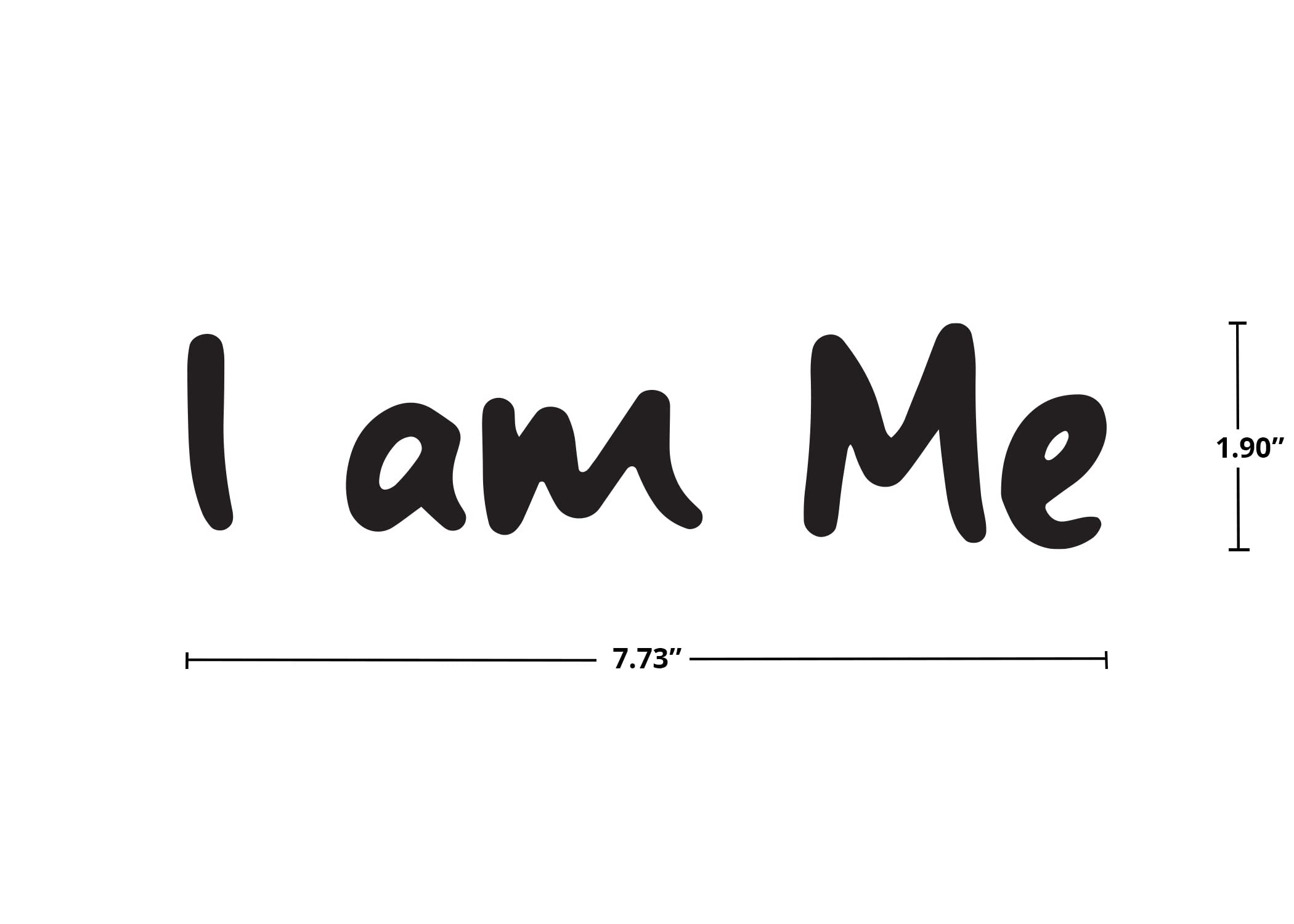 I am Me Movement - Inspirational Vinyl Stickers & Mirror Decals for Home Decor, Bathroom Wall Art, Peel and Stick Motivational Quotes - Perfect for Bedroom, Office, Gym Mirror Decorations