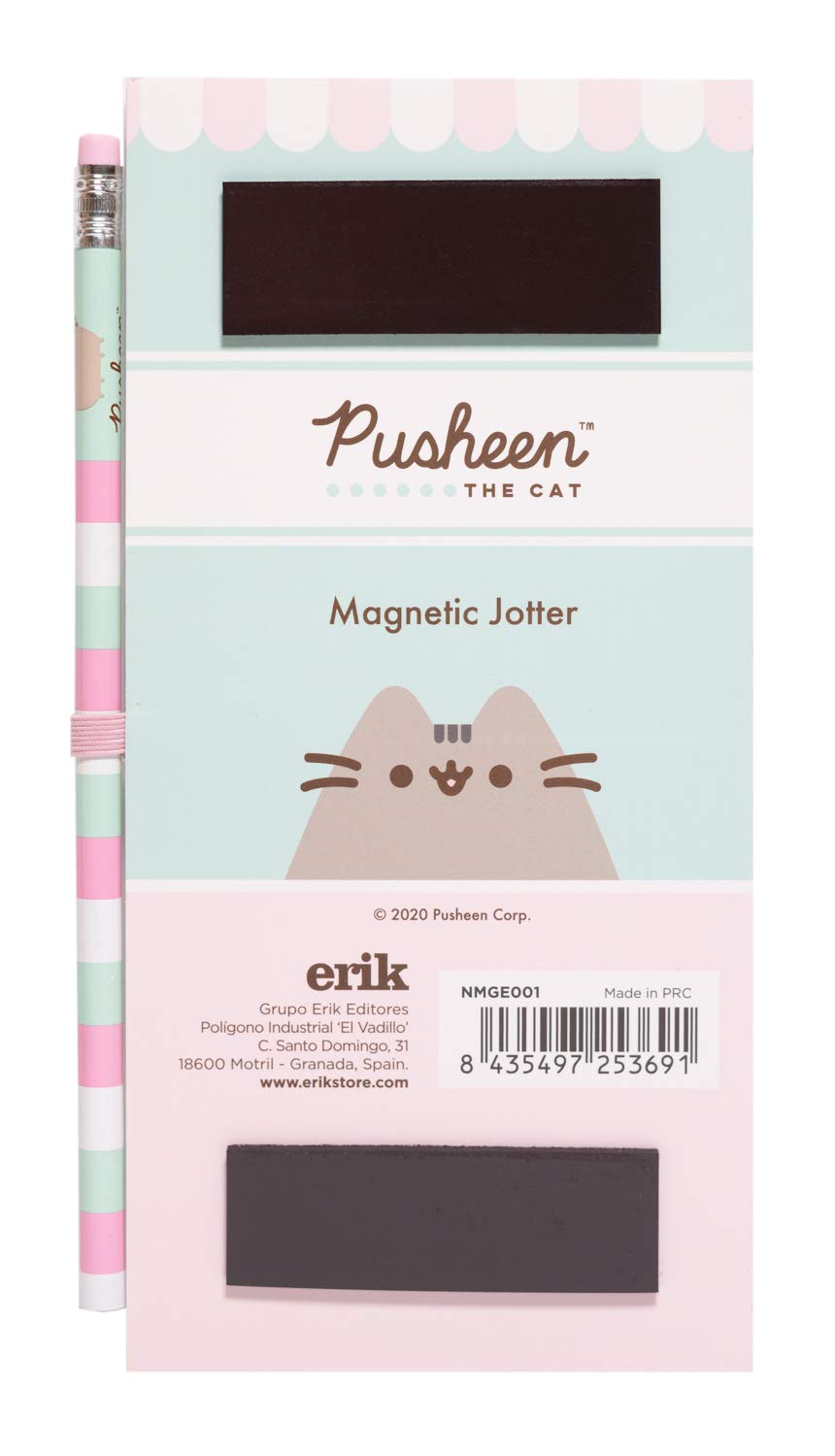 Official Pusheen Magnetic Notepad - 90-Sheet Refrigerator Memo Pad for To-Do Lists, Grocery Shopping & Daily Planning (4