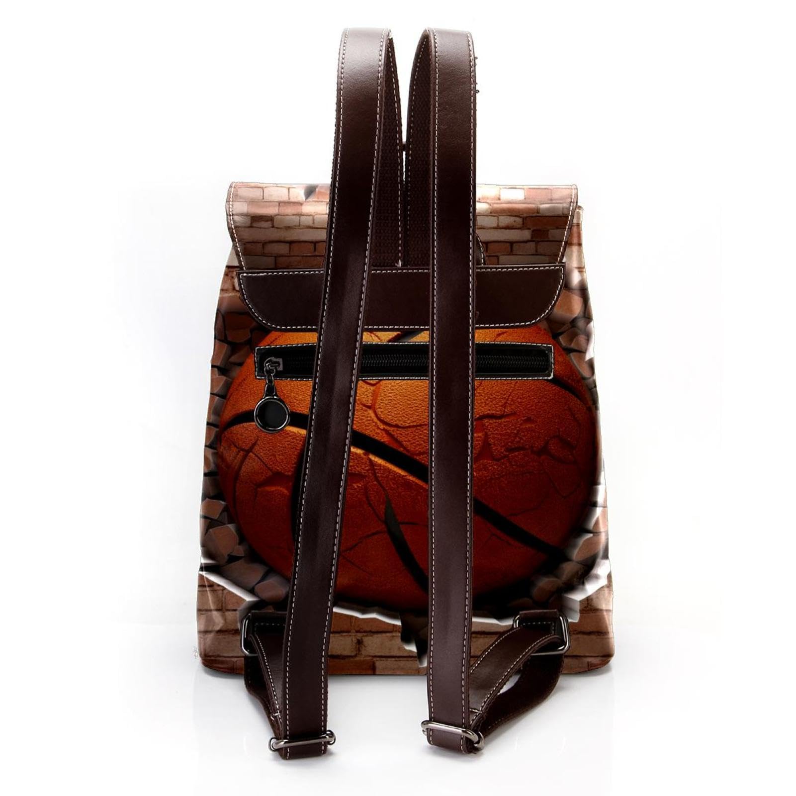 Stylish Travel Backpack for Women & Men - Durable Basketball Wall Texture Design - Perfect for Commuting, Gym, School & Outdoor Adventures
