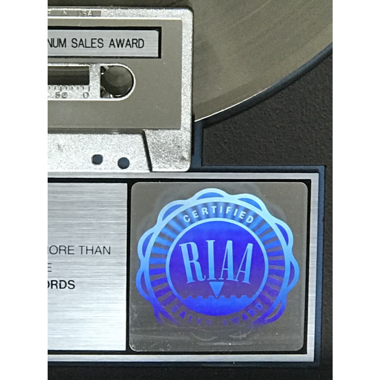Cinderella Night Songs RIAA 2x Multi Platinum Album Award - Perfect for Music Collectors, Disney Fans & Award Display