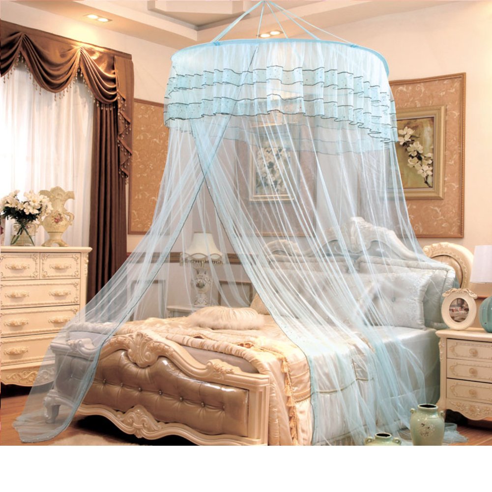 Extra Large Round Hoop Bed Canopy Mosquito Net for Crib, Twin, Full, Queen & King Size Beds - 200x200cm (79x79inch) - Perfect for Nursery, Bedroom & Outdoor Camping Protection
