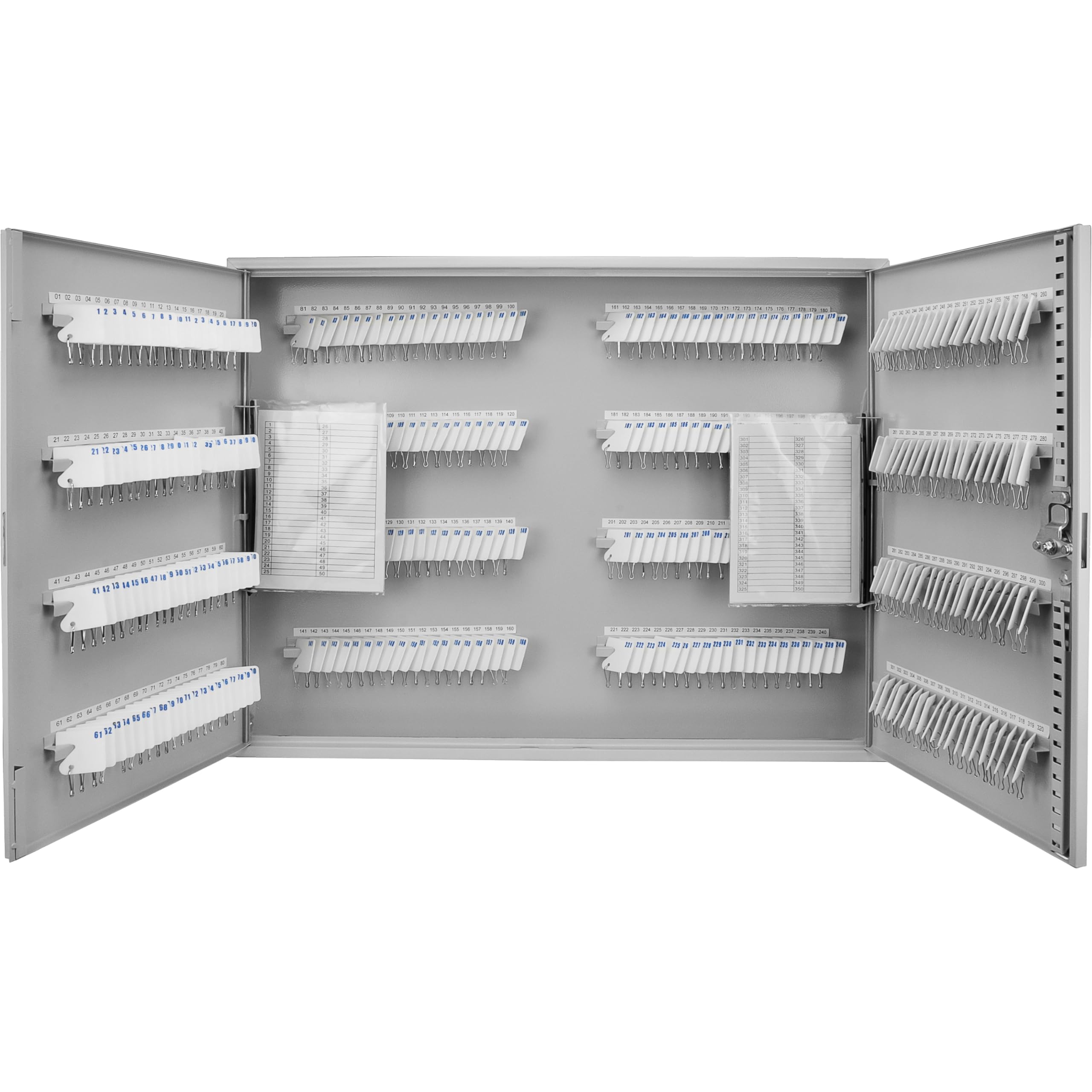 Barska 320 Position Key Lock Cabinet - Secure Key Storage Box with Numbered Hooks & White Tags for Home, Office, or Hotel Organization