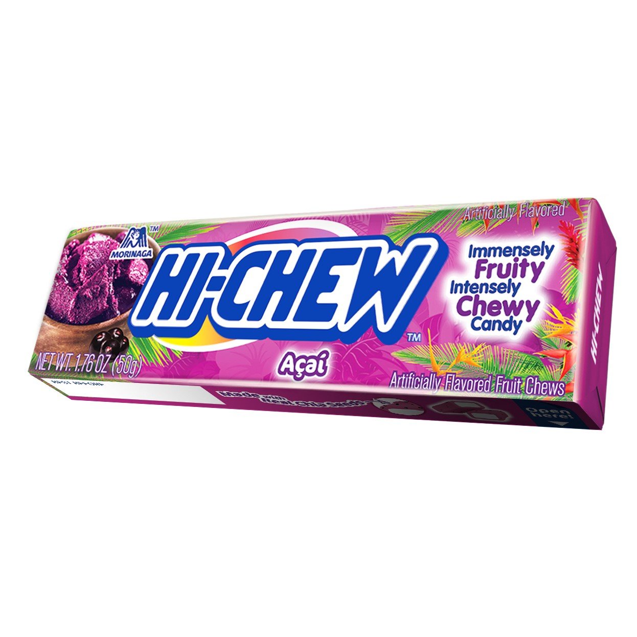 Hi-Chew Sensationally Chewy Japanese Fruit Candy - Acai Flavor, 1.76oz (Pack of 10) | Authentic Japanese Snack for Parties, Office Treats & On-the-Go Sweet Cravings