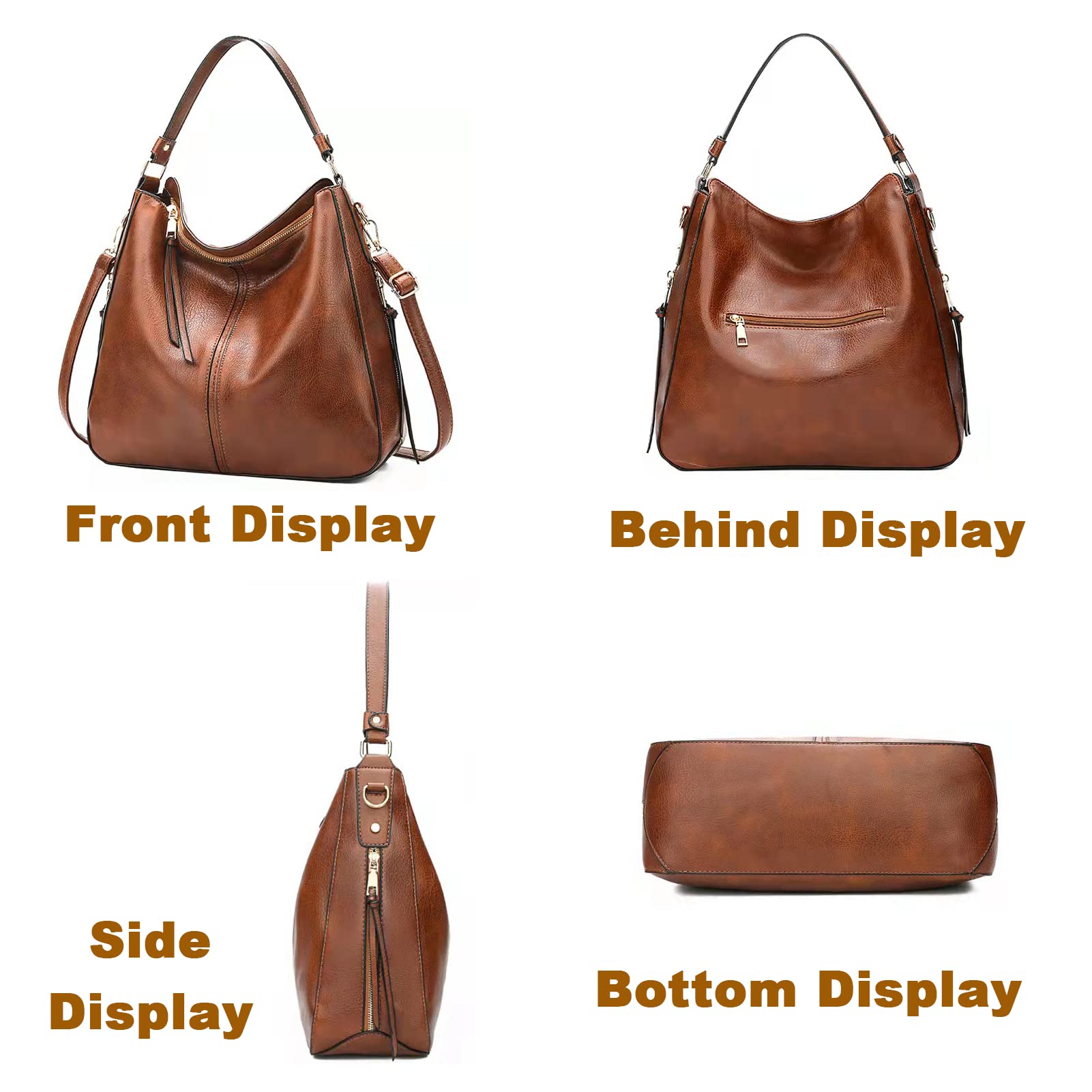 Stylish PU Leather Tote Bag for Women - Adjustable Shoulder Strap Hobo Handbag | Perfect for Work, Travel & Shopping