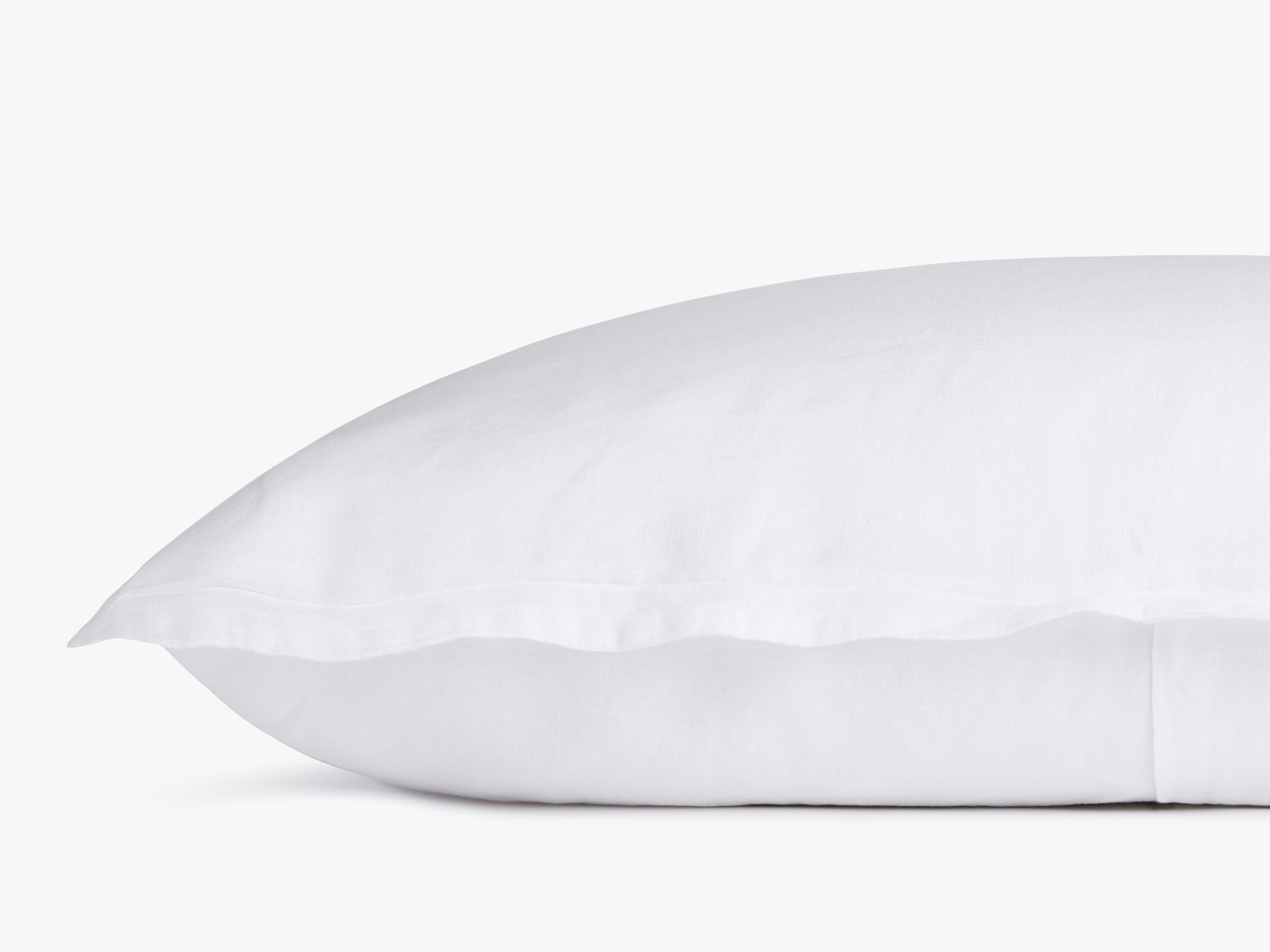 Premium White Linen Euro Sham - Soft & Breathable Pillow Cover for Bedroom Decor, Hotel Style Luxury Bedding, Standard Size 26x26 Inches - Perfect for Master Bedroom, Guest Room, and Airbnb Styling