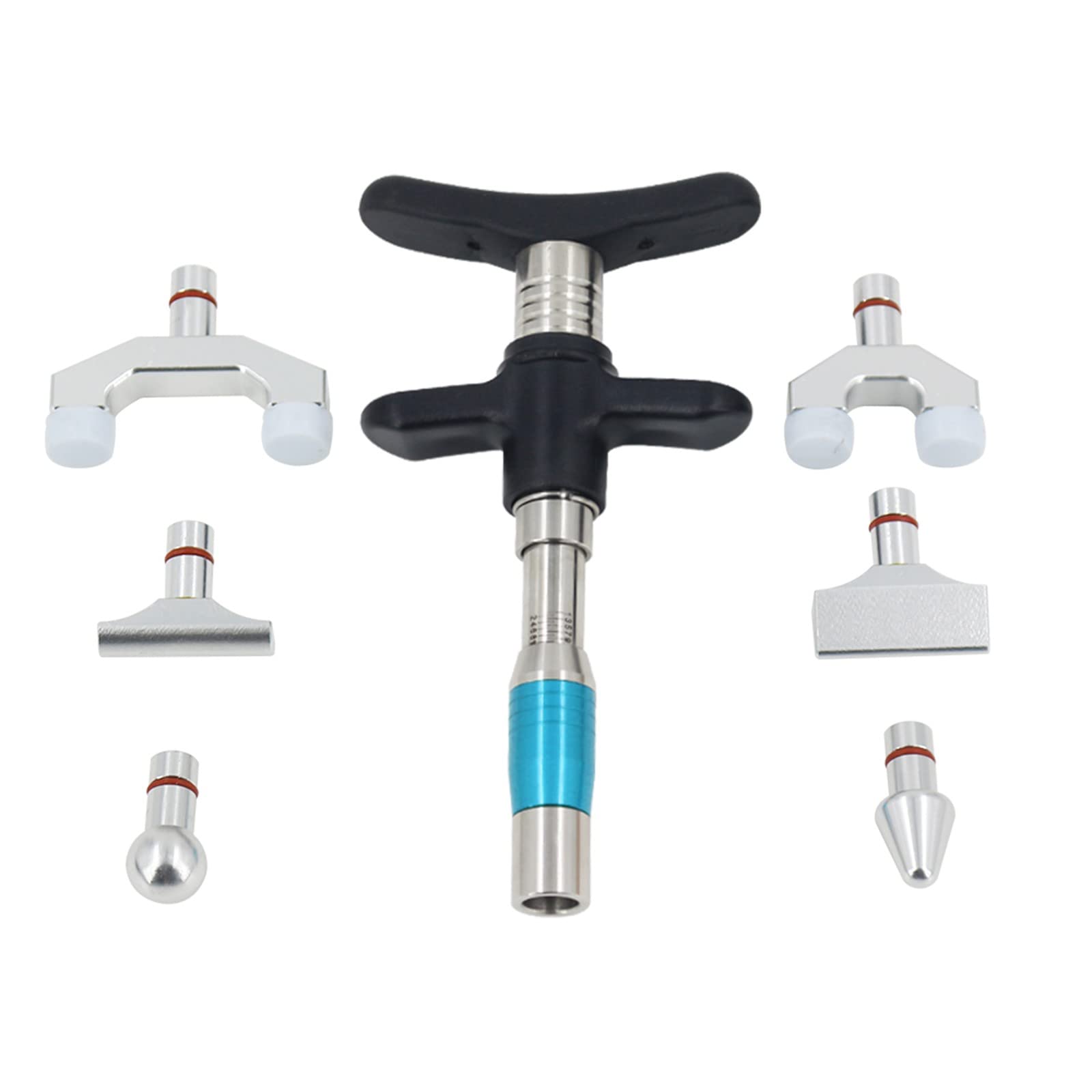 10-Level Portable Spine Adjustment Tool with 6 Function Heads - Scoliosis Corrector, Vertebral Aligner & Manual Spine Massager for Back Pain Relief, Fascia Release & Cellulite Treatment - Perfect for Home Use, Physical Therapy & Chiropractic Care