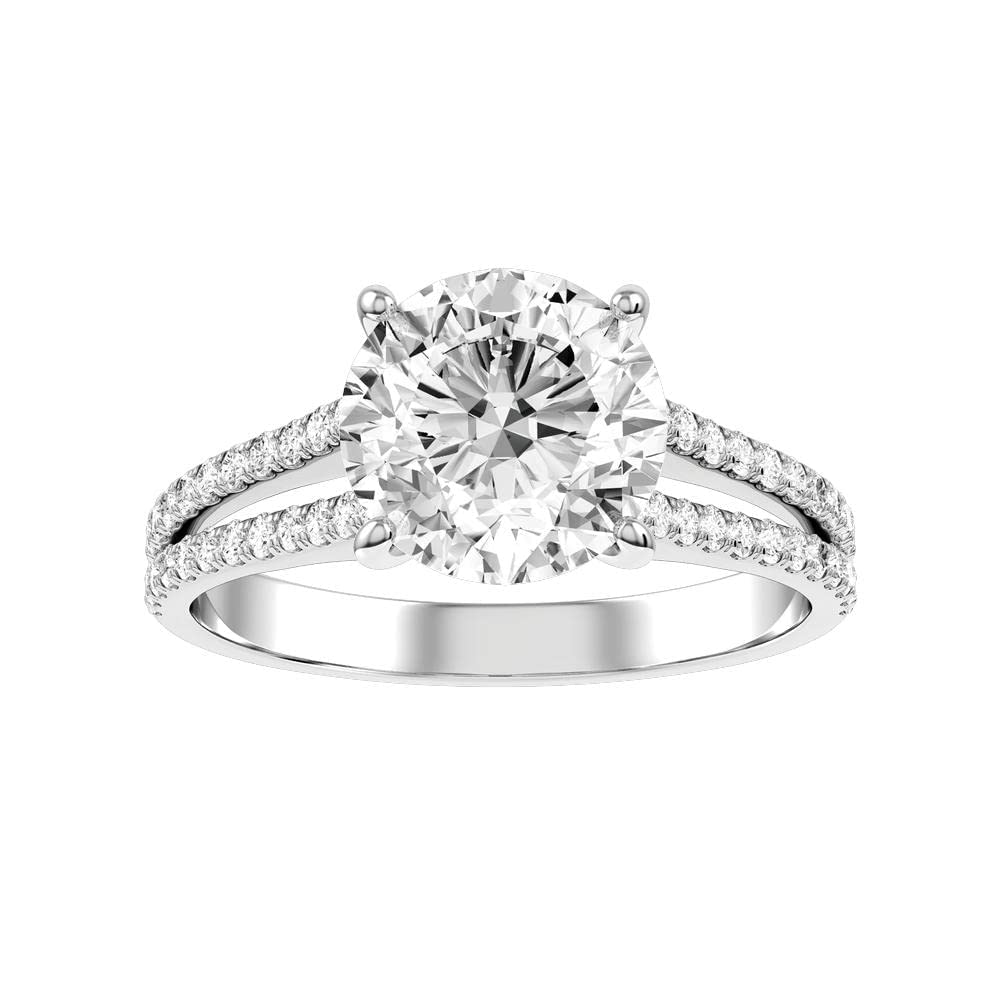 2 Carat (CTW) Princess Cut Moissanite Engagement Ring for Women - 10K/14K/18K Gold or Platinum Plated Silver - Elegant Wedding & Proposal Jewelry Gift - Perfect for Anniversaries, Valentine's Day & Special Occasions