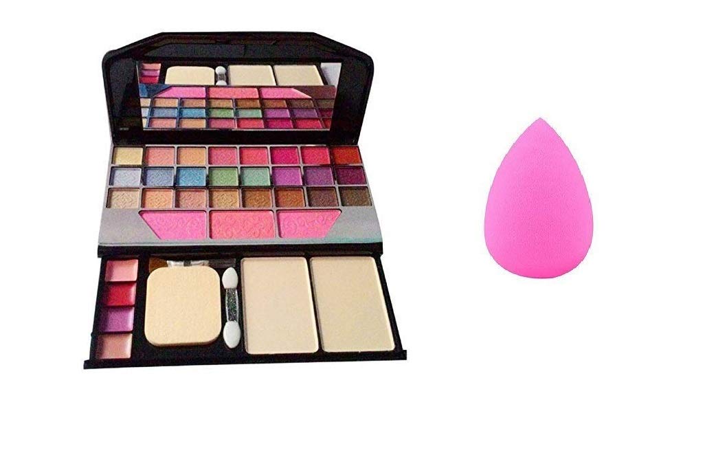 ClubBeauty 6155 Professional Makeup Kit with Pink Beauty Blender Sponge Puff - 1 Piece Set for Flawless Foundation & Contouring | Perfect for Everyday Makeup, Travel & Professional Use