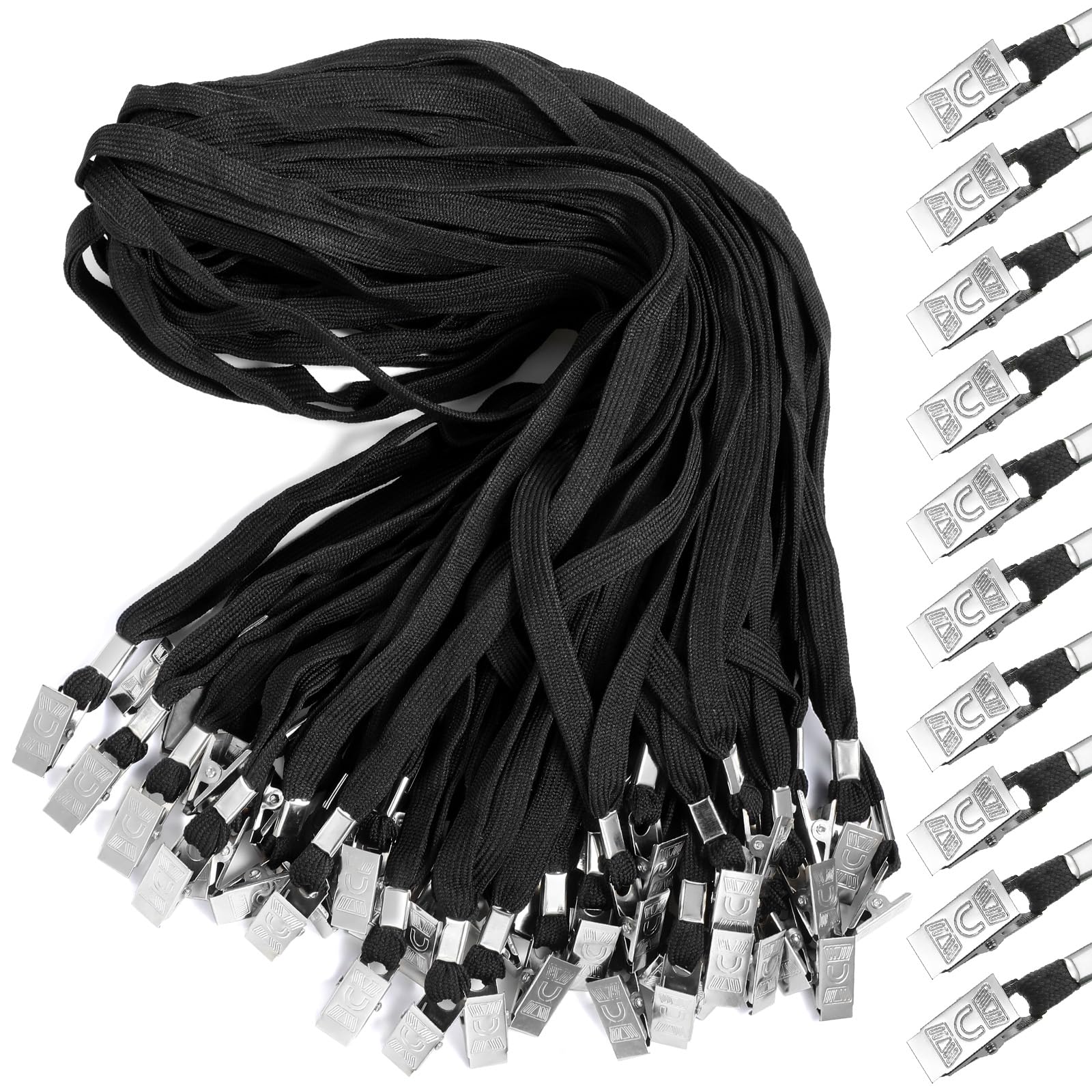 Marspark Bulk Lanyards with Clip & Hook for ID Cards - Office & Events