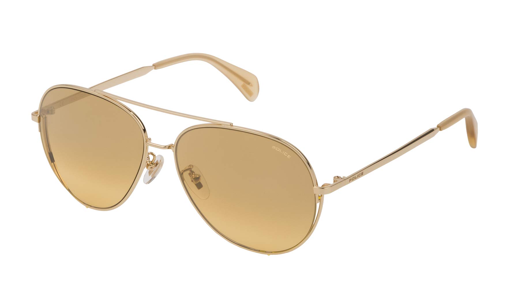 Polarized Fashion Sunglasses for Women - Rose Gold Shiny Police Style UV Protection - Perfect for Driving, Beach, and Outdoor Activities