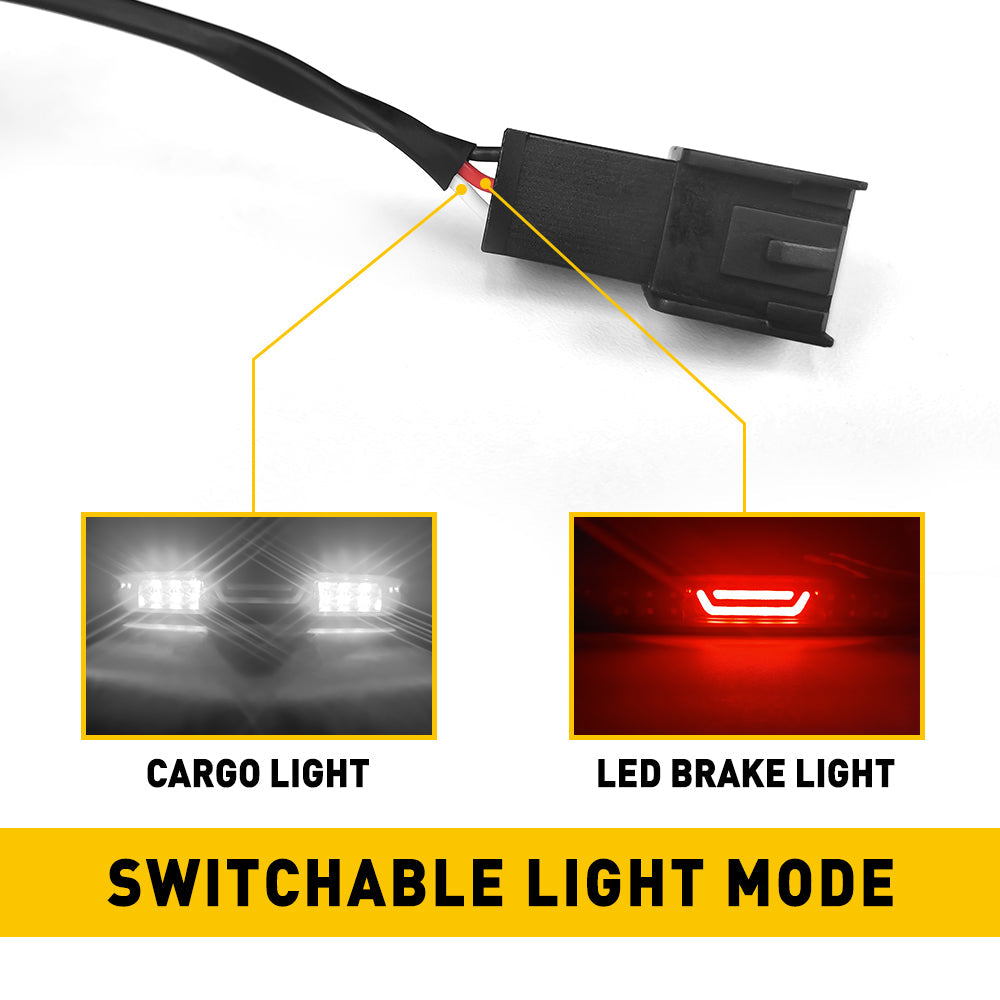 LED Third Brake Light Cargo Light High Mount Stop Light for 2007-2013 Chevy Silverado & GMC Sierra 1500 2500 3500 Trucks - Durable & Bright Replacement for Enhanced Safety & Nighttime Visibility