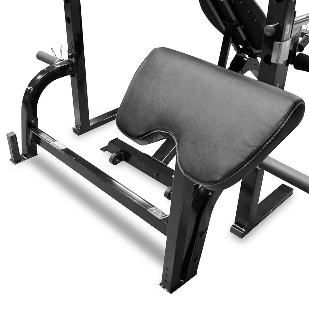 Marcy Pro 2-Piece Olympic Weight Bench with Walk-In Squat Rack | PM 842 - Home Gym Strength Training Equipment for Full-Body Workouts