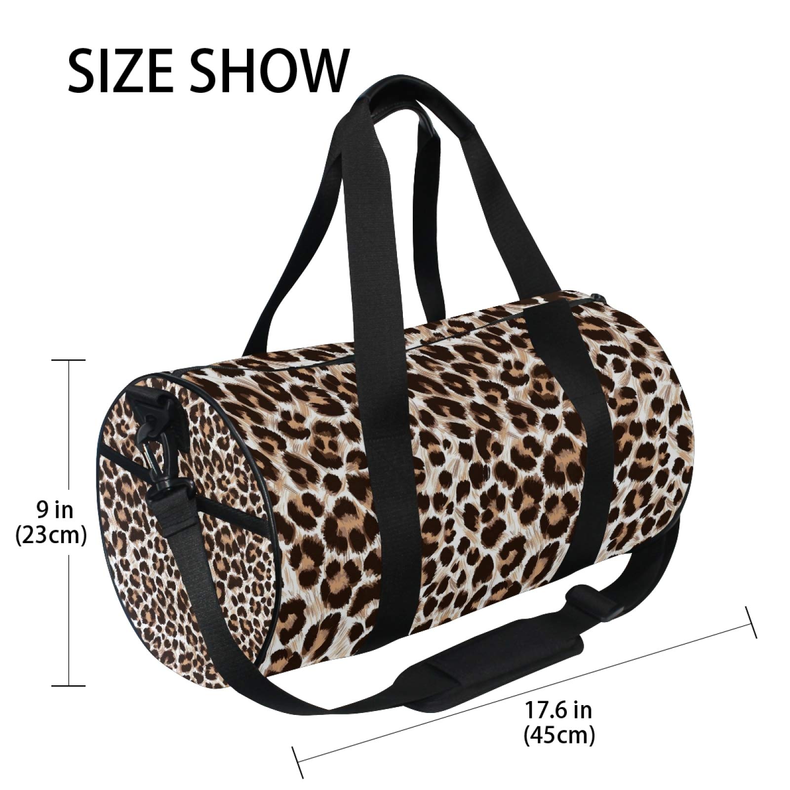 Leopard Cheetah Print Duffle Bag - Large Travel Gym Bag for Men & Women, Water-Resistant Sports Luggage with Backpack Straps - Perfect for Workouts, Weekend Trips & Sports Equipment Storage