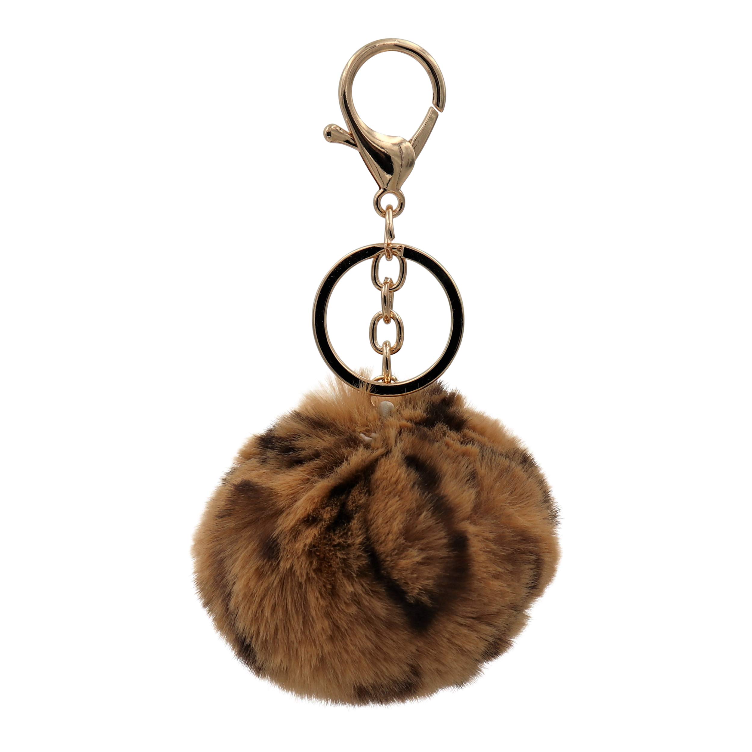 Soft Faux Fur Pom Pom Keychain for Women & Girls - Cute Backpack, Purse, and Bag Accessory - Perfect Gift for Birthdays, Christmas, and Daily Use