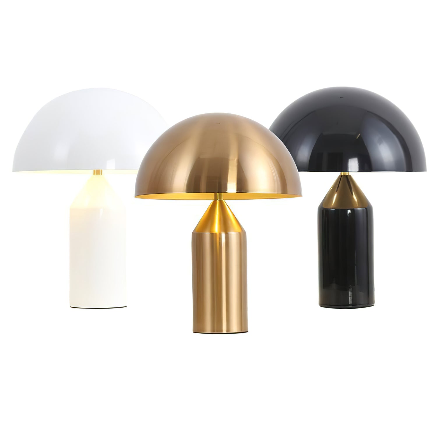 Modern Atollo Metal Table Lamp - Adjustable Brightness LED Desk Light for Living Room, Bedroom & Office - Stylish Home Decor & Reading Light