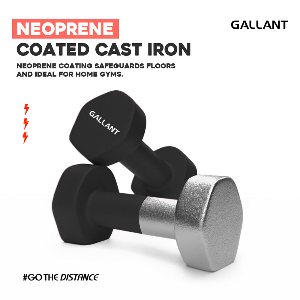 Premium Neoprene Dumbbell Set for Home Gym, Fitness & Aerobic Exercise - 2-Pack Iron Hand Weights for Strength Training, Cardio Workouts & Toning