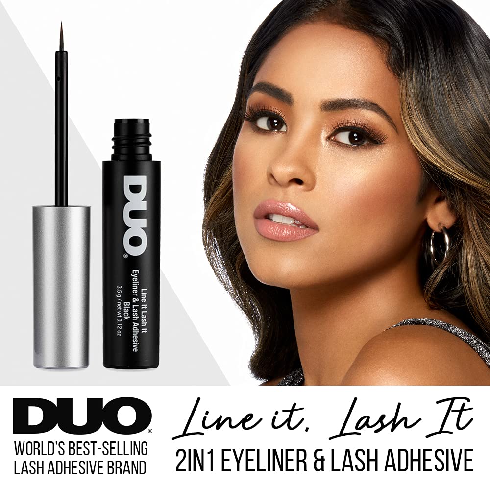 DUO Line IT Lash IT Black - 2-in-1 Eyeliner & Lash Adhesive for Waterproof Smudge-Proof Makeup | Perfect for Daily Wear, Special Occasions & Professional Use